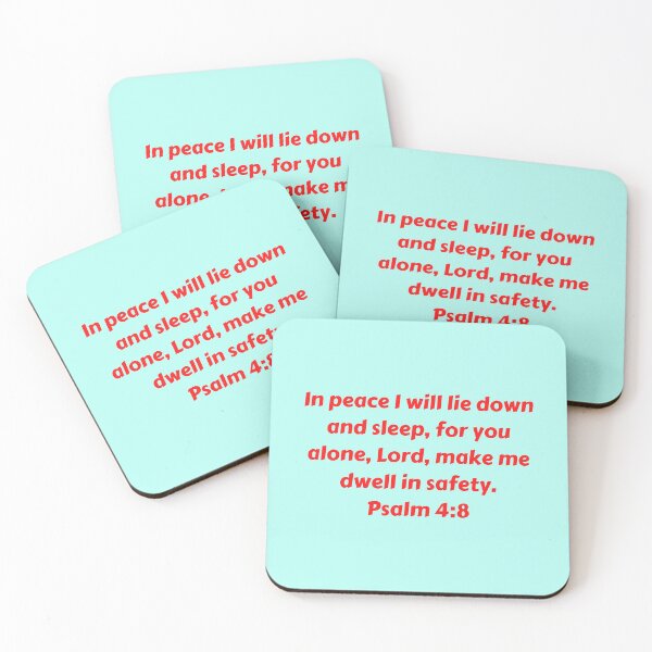 Item preview, Bible Verse Psalm 4:8 designed and sold by Prayingwarrior.