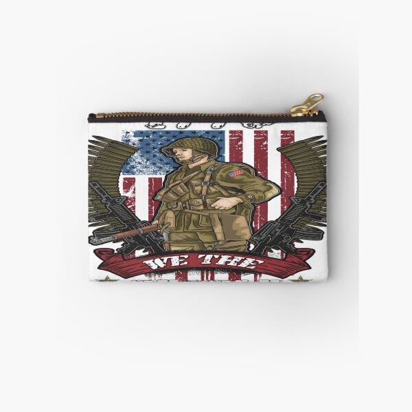 Item preview, Vintage Old American Fla With Armed Veteran Patriotic 1776 We The People USA designed and sold by king's Outfit.