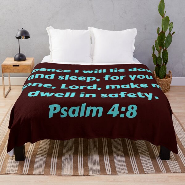 Item preview, Bible Verse Psalm 4:8 designed and sold by Prayingwarrior.