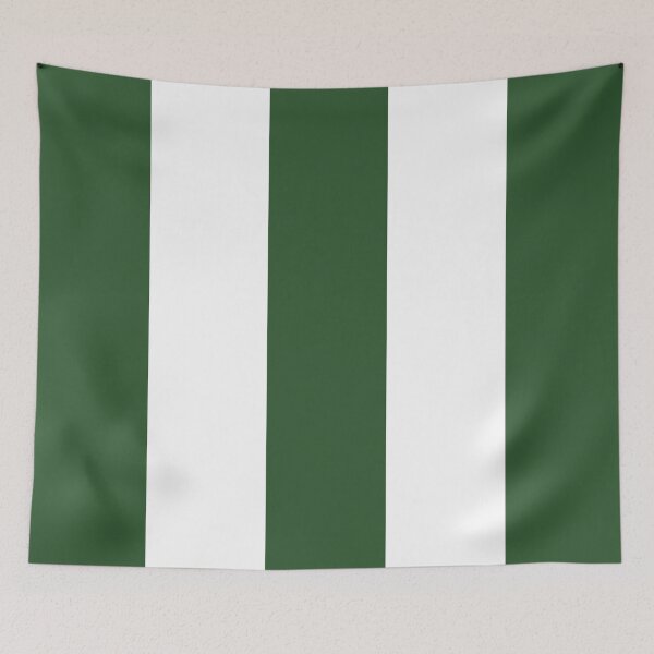 Item preview, Large PINE GREEN and WHITE Vertical STRIPES designed and sold by RachelMacht.