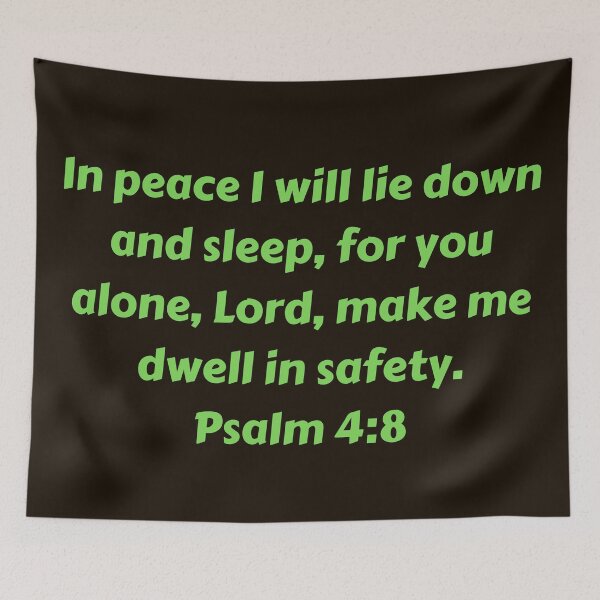 Artikelvorschau, Bible Verse Psalm 4:8 entworfen und verkauft von Prayingwarrior.