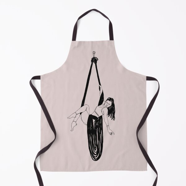 Item preview, Black and White Aerial Yoga Lady designed and sold by Arkneer.