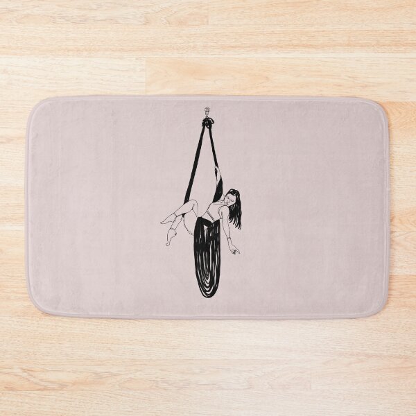 Item preview, Black and White Aerial Yoga Lady designed and sold by Arkneer.