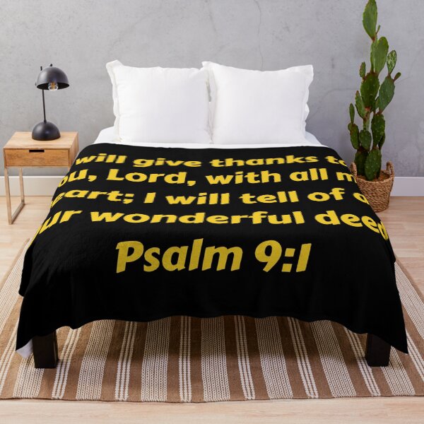 Artikelvorschau, Bible Verse Psalm 9:1 entworfen und verkauft von Prayingwarrior.