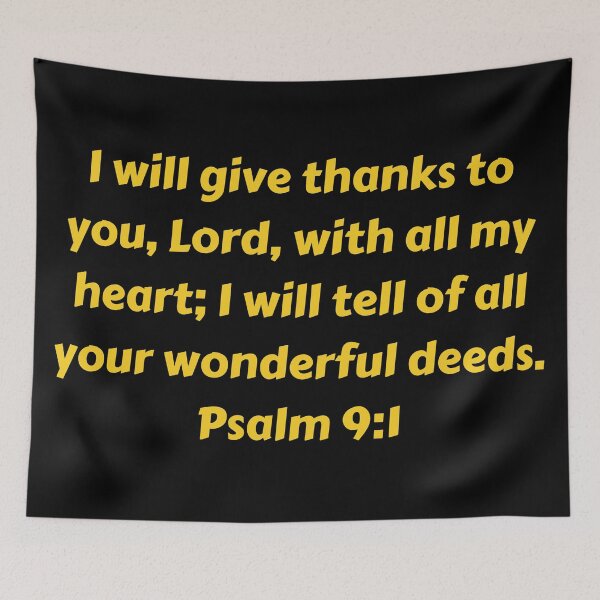 Item preview, Bible Verse Psalm 9:1 designed and sold by Prayingwarrior.