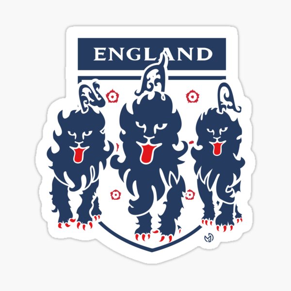 THREE LIONS ENGLAND FLAG CREST CAR WINDOW STICKER DECAL 
