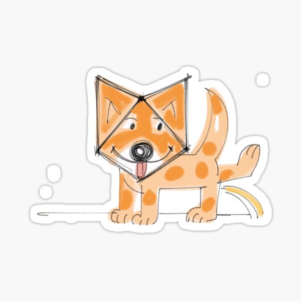 Dog lifts the leg Sticker