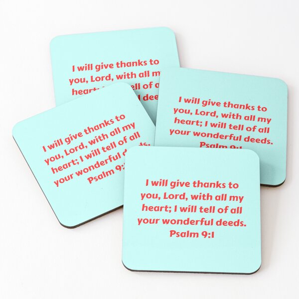 Item preview, Bible Verse Psalm 9:1 designed and sold by Prayingwarrior.