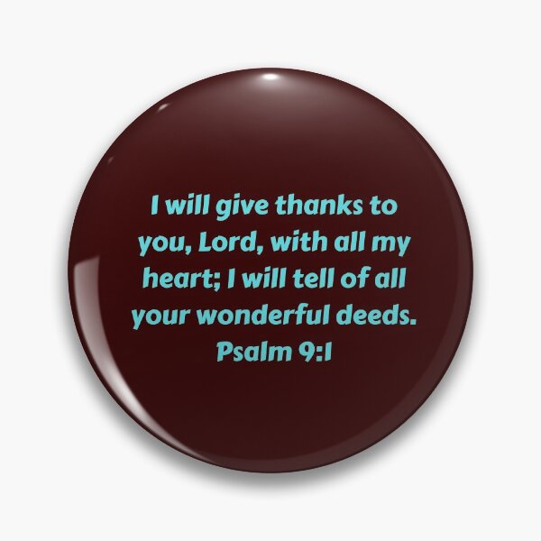 Artikelvorschau, Bible Verse Psalm 9:1 entworfen und verkauft von Prayingwarrior.
