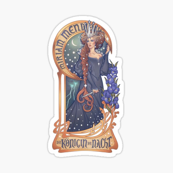 Item preview, QUEEN OF NIGHT - The Magic Flute Art Nouveau designed and sold by medusadollmaker.