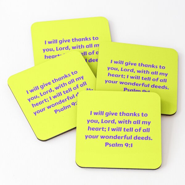Item preview, Bible Verse Psalm 9:1 designed and sold by Prayingwarrior.