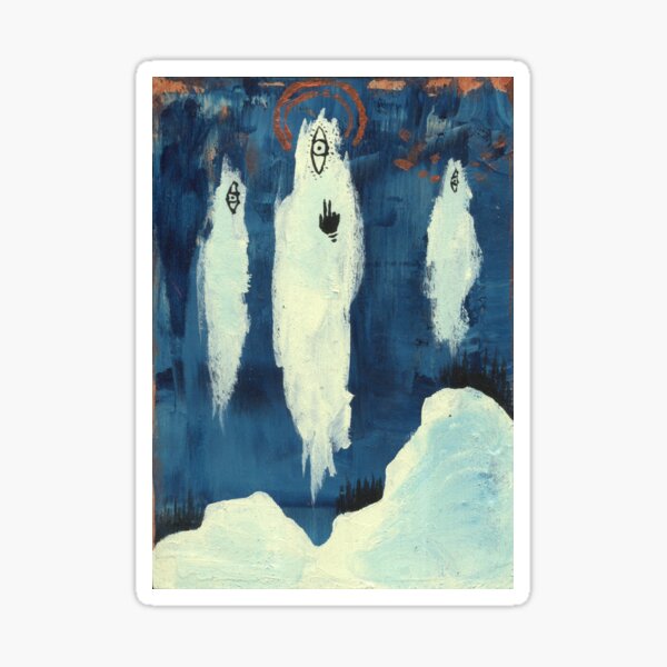 Ghosts on wood Sticker