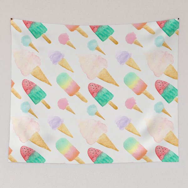 Item preview, HELADO DE ACUARELA Y PATRÓN DE HELADO DE FRUTAS designed and sold by BilberryCreate.