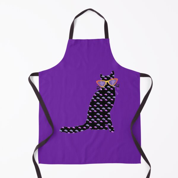 Item preview, Cat Wearing Purple Sunglasses Cute Funny Flower Pattern Vector Art designed and sold by H3designs.