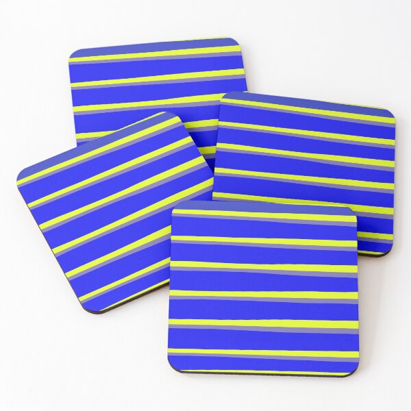 Item preview, Blue and yellow French stripes  designed and sold by Tanuja  Sharma.