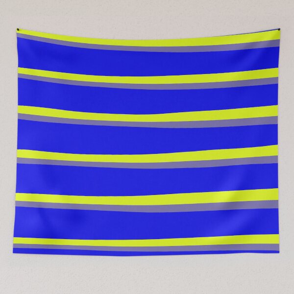 Item preview, Blue and yellow French stripes  designed and sold by Tanuja  Sharma.