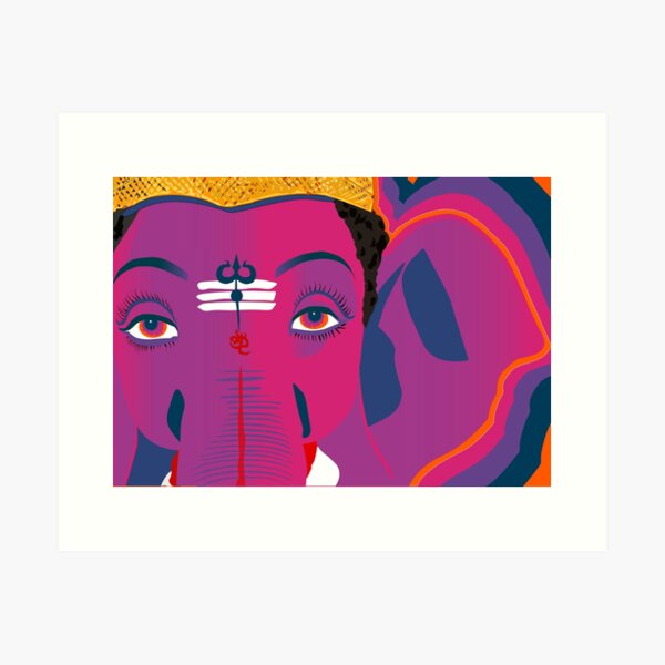 Item preview, Ganesha Vector Art Abstract Digital Illustration designed and sold by Gautam Shrivastava.