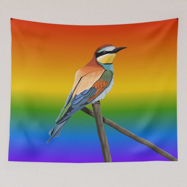 Item preview, Bee-Eater Rainbow Bird Birdlover Birdwatcher Diversity Pride designed and sold by jz-birds.