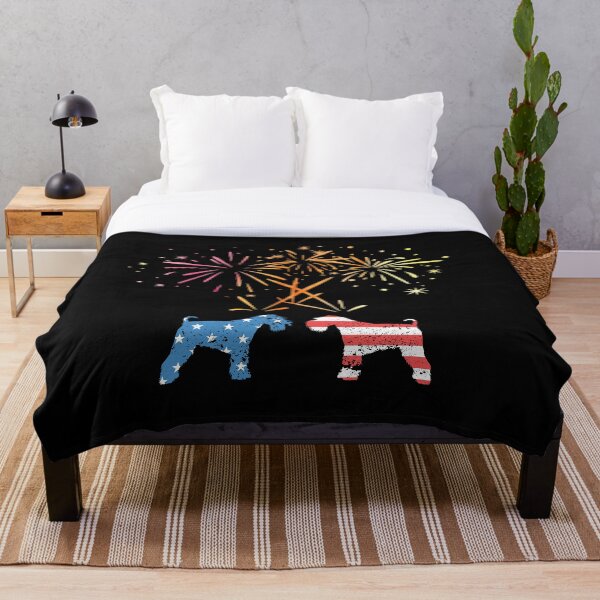 Item preview, Fuegos artificiales de la bandera americana Schnauzer designed and sold by SmartPooch.