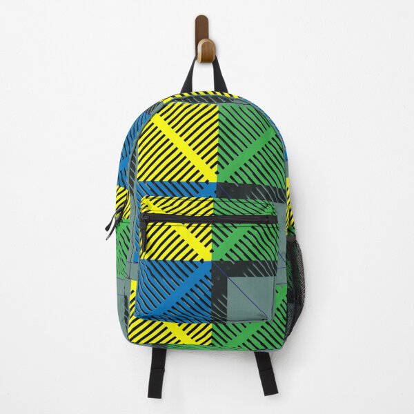 Item preview, Square with shadow, grid, (373) (blue, yellow, green,) decorative, digital, colorful, abstract, designed and sold by Paszkan.
