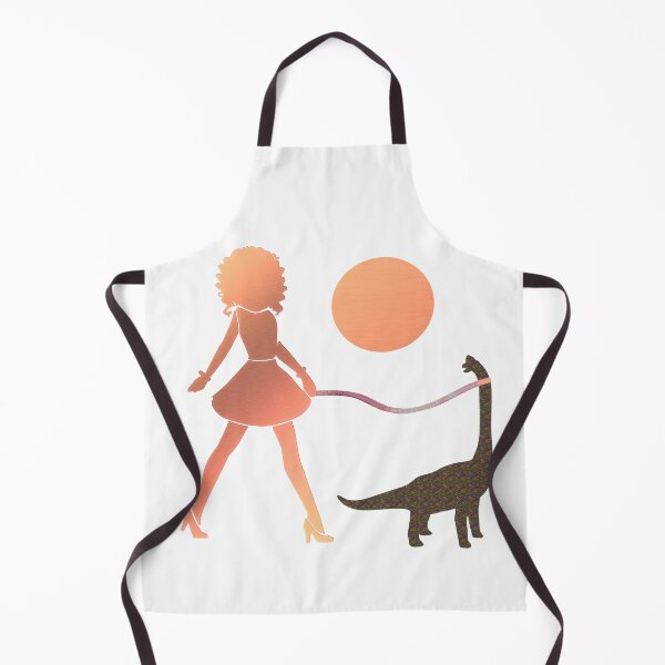 Item preview, Walking the Pet Dinosaur with Orange Foil Moon designed and sold by kmcs.