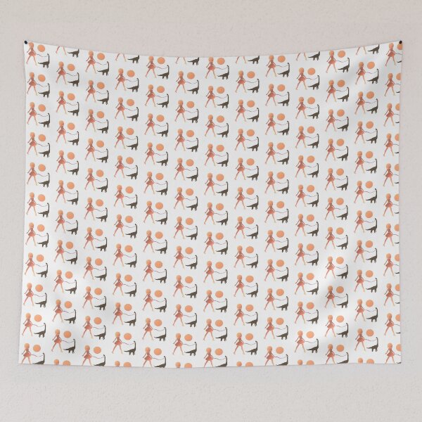 Item preview, Walking the Pet Dinosaur with Orange Foil Moon designed and sold by kmcs.