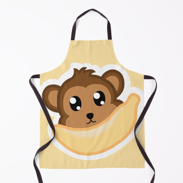 Item preview, cute monkey and banana designed and sold by EveryCuteThings.