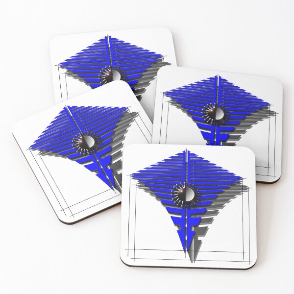 Item preview, Corona with shadow, grid, (382) (blue) Decorative, Digital, Colorful, Abstract, designed and sold by Paszkan.