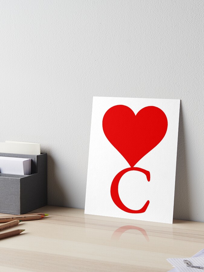 Poster for Sale avec l'œuvre « Ballon coeur rouge avec lettre noire M  monogramme de la Saint-Valentin » de l'artiste KateBilous