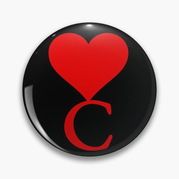 Item preview, Heart with letter initial C || Black backgroung designed and sold by ronaldsonou.