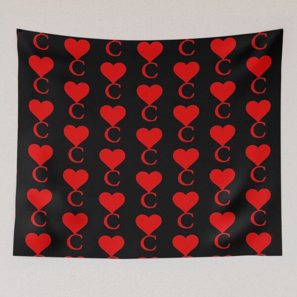 Item preview, Heart with letter initial C || Black backgroung designed and sold by ronaldsonou.