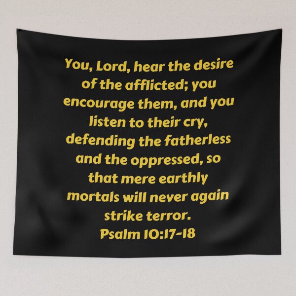 Aperçu de l'œuvre Bible Verse Psalm 10:17-18 créée et vendue par Prayingwarrior.