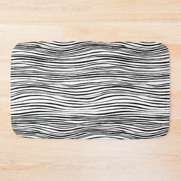 Item preview, Black lines on a white background, Waves, lines in black ink designed and sold by KateRudneva.