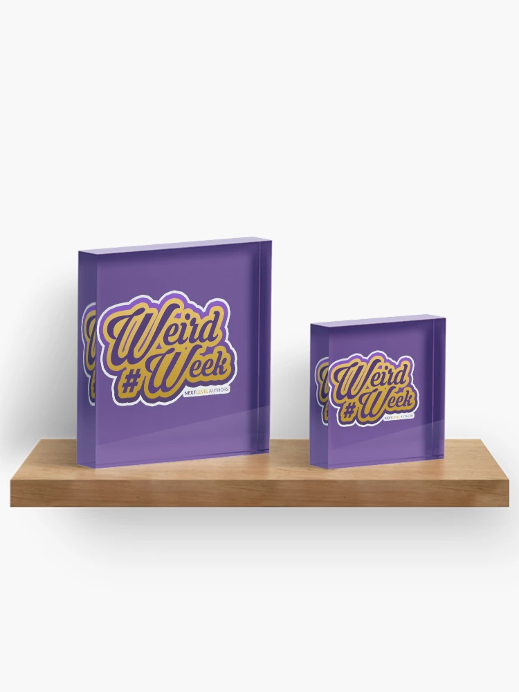 Thumbnail 3 of 5, Acrylic Block, #WeirdWeek designed and sold by devilsrockpub.