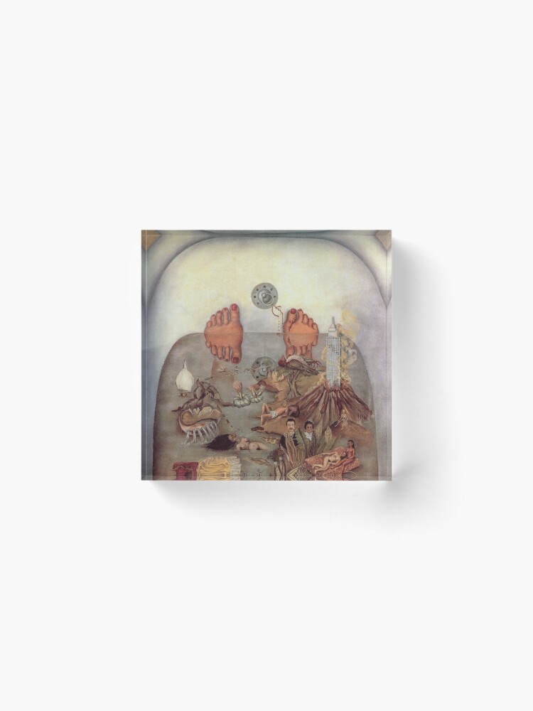 Alternate view of What the Water Gave Me by Frida Kahlo Acrylic Block