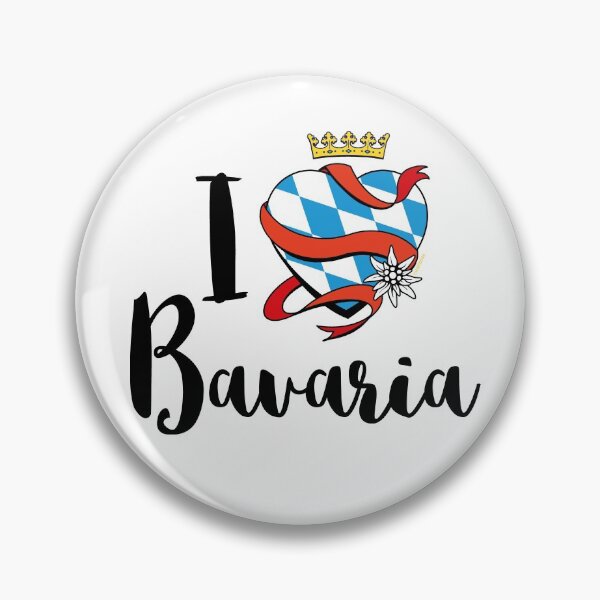 Item preview, I LOVE BAVARIA Bavarian Heart Saying Crown Edelweiss Gift Idea by servusbavaria designed and sold by catsandmore.