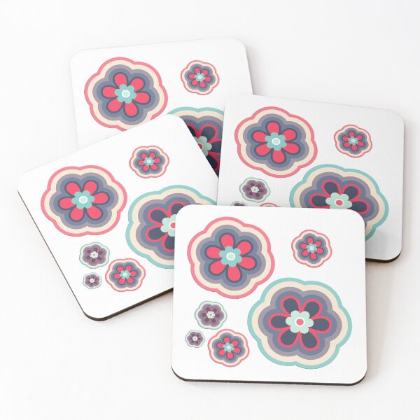 Item preview, Cute retro 70s simple flower power groovy block rainbow multi color graphic.  Caroline Laursen original designed and sold by Caroline Laursen.