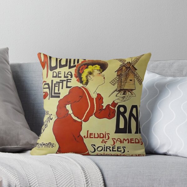 Item preview, Vintage French Advertisement "Moulin de la Galette Bal" - Ball at the Moulin de la Galette designed and sold by TJHarr.