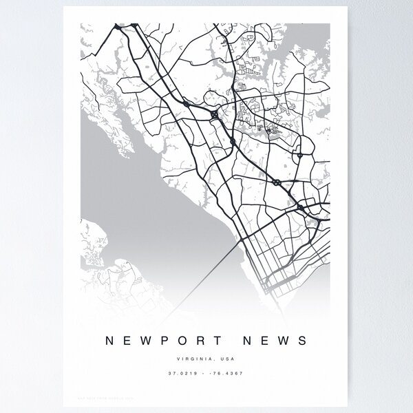 Item preview, Newport News, Virginia USA Map Poster designed and sold by TheZenSprout.