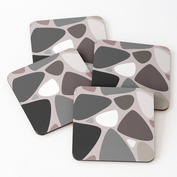 Item preview, Geometric Blobs Stained Glass Look in Gray Tones designed and sold by anzelas.