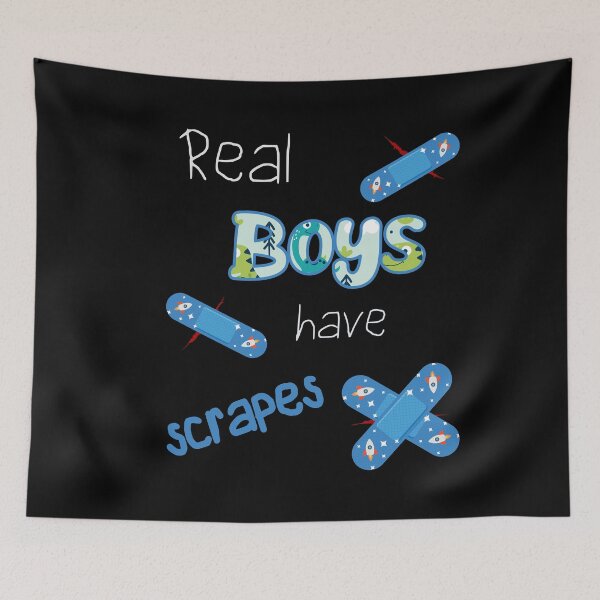 Item preview, Real Boys have Scrapes - Play -Rocket - Dino designed and sold by Shirt-Designs.