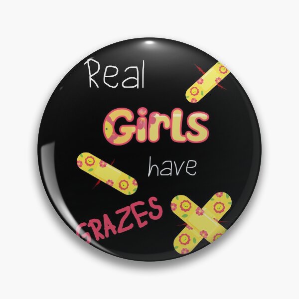 Item preview, Real Girls have scrapes og grazes - Play - Flowers designed and sold by Shirt-Designs.