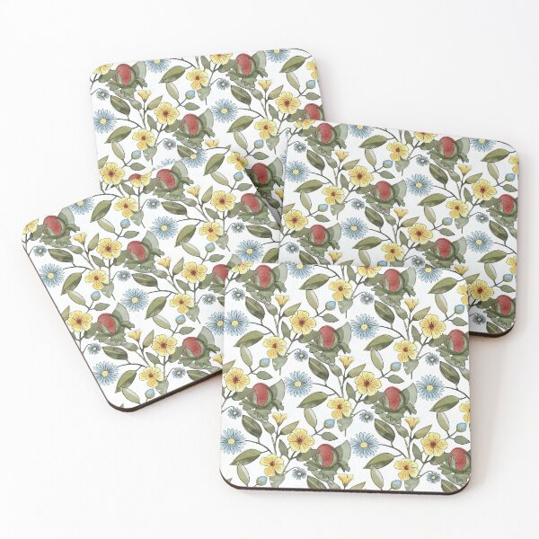 Item preview, Wild Strawberry Floral Pattern designed and sold by Katherine Mills .