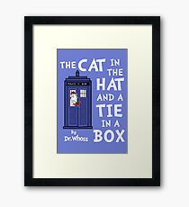 The Cat in the Hat and a Tie in a Box Framed Print