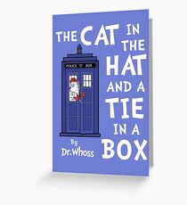 The Cat in the Hat and a Tie in a Box Greeting Card