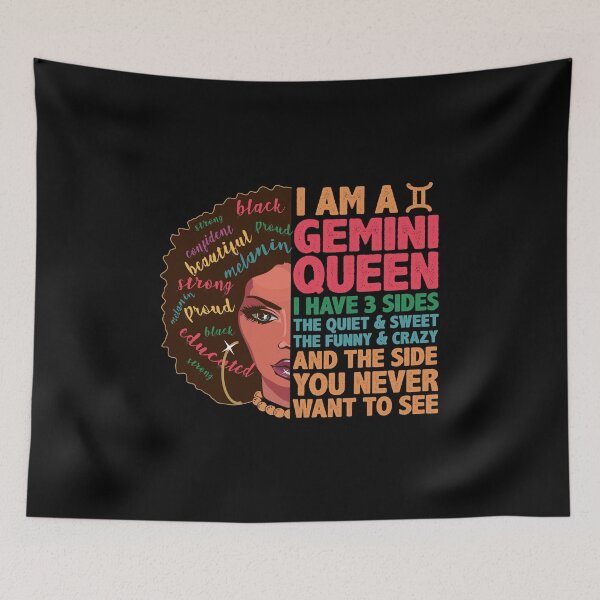 Item preview, I Am A Gemini Queen Proud African American Woman Natural Hair Black Girl Magic Birthday Gift designed and sold by alenaz.