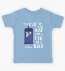 The Cat in the Hat and a Tie in a Box Kids Tee