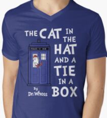 The Cat in the Hat and a Tie in a Box Men's V-Neck T-Shirt