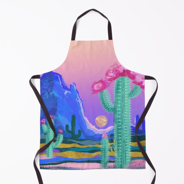 Item preview, Desert moon and cacti bloom designed and sold by orangerinka.