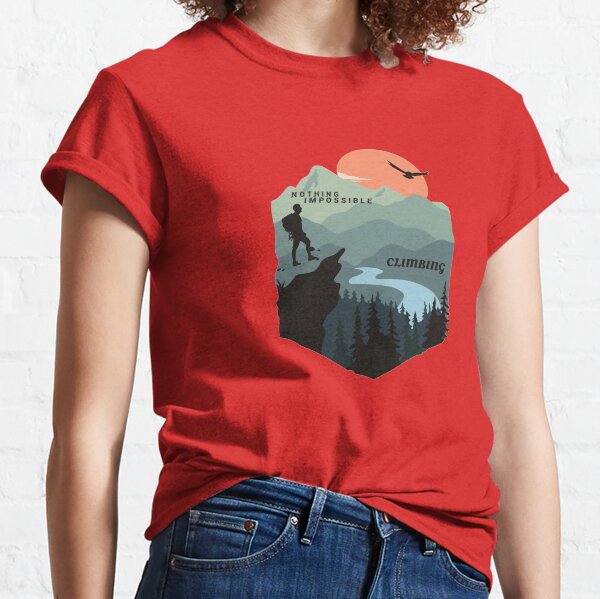 Climbing, Mountain, Surfing, Art, Design, illustration, Simplex's Classic T-Shirt
